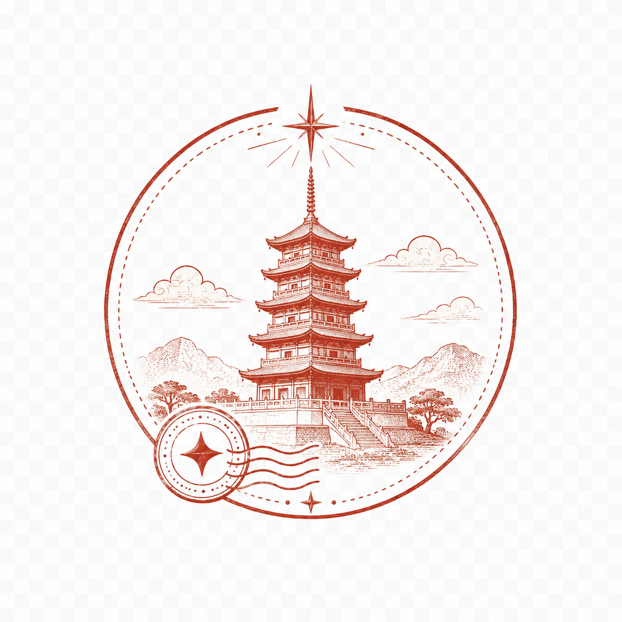 古塔禅韵